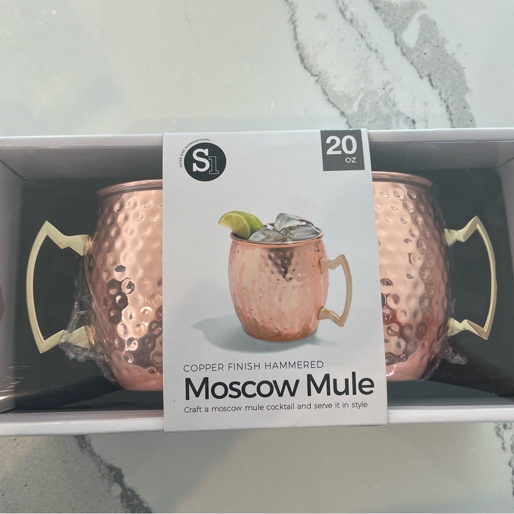 Copper Finish Hammered Moscow Mule Mugs